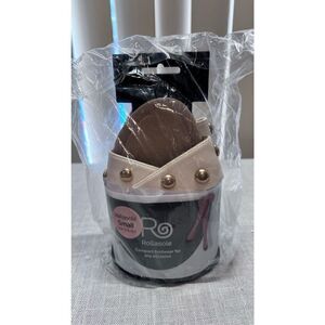 Rollasole Sandstorm Women's Slip-On Studded Folded Sandals Cream Size 5.5-6.5